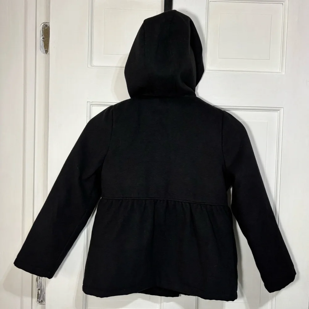 KC COLLECTIONS Girl’s size 6X Black Fleece Dress Coat